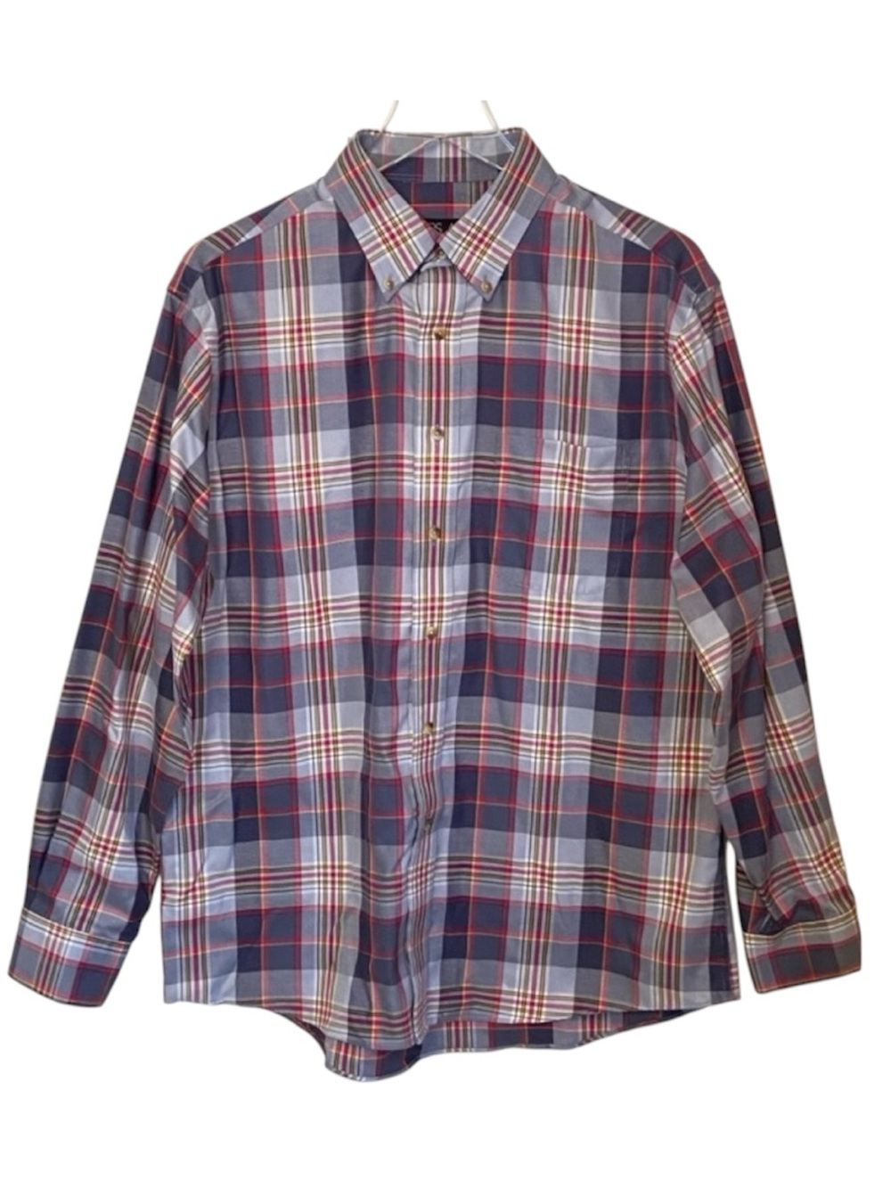 Jos‎ A Bank Traveler’s Plaid Tailored Fit Button Down Shirt Men’s L